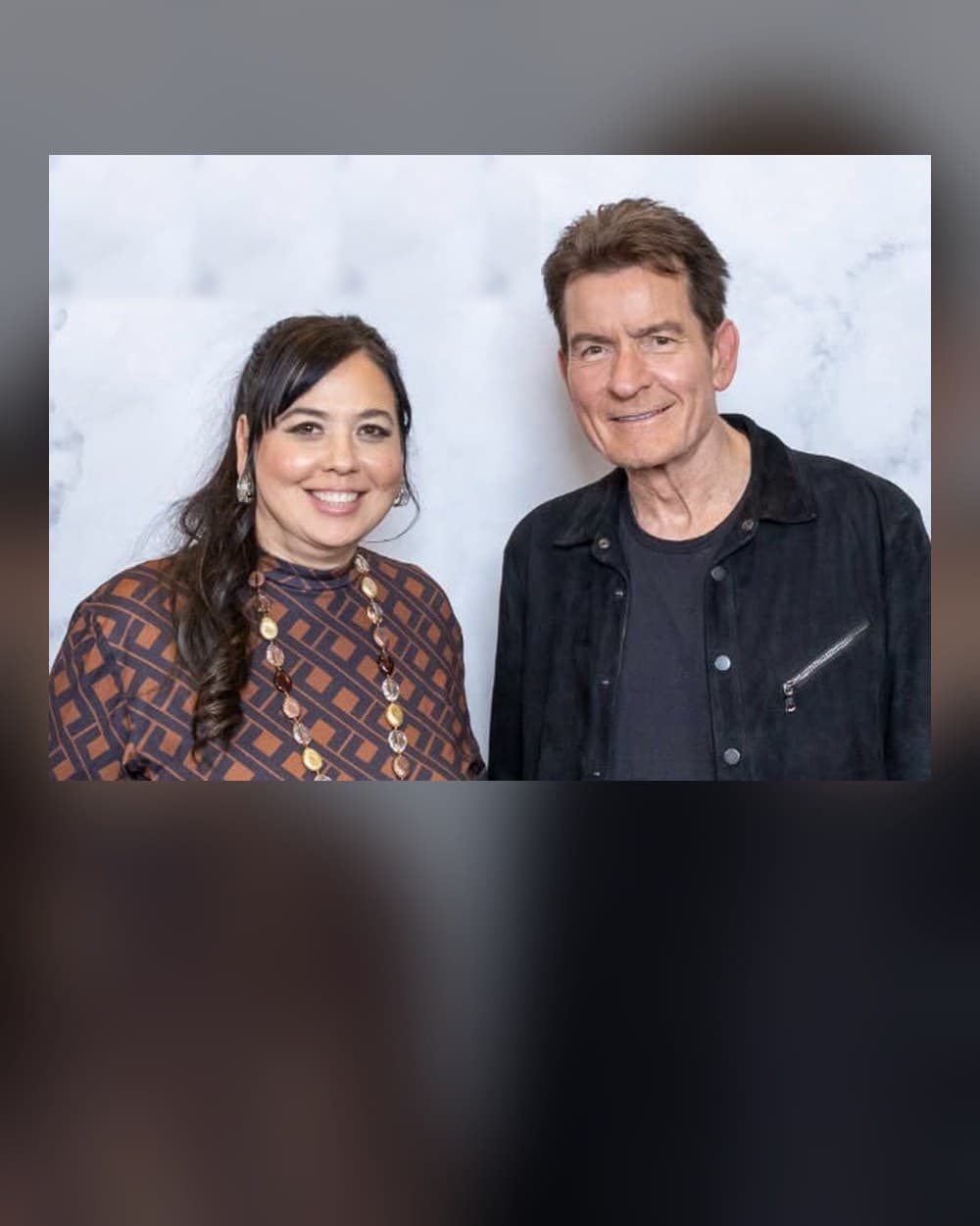 Bonnie Laslo with Charlie Sheen