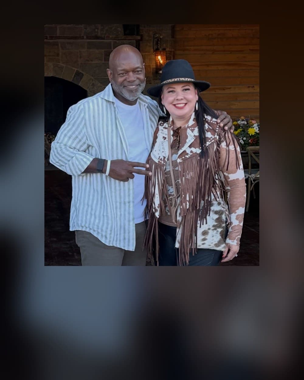 Bonnie Laslo with Emmitt Smith