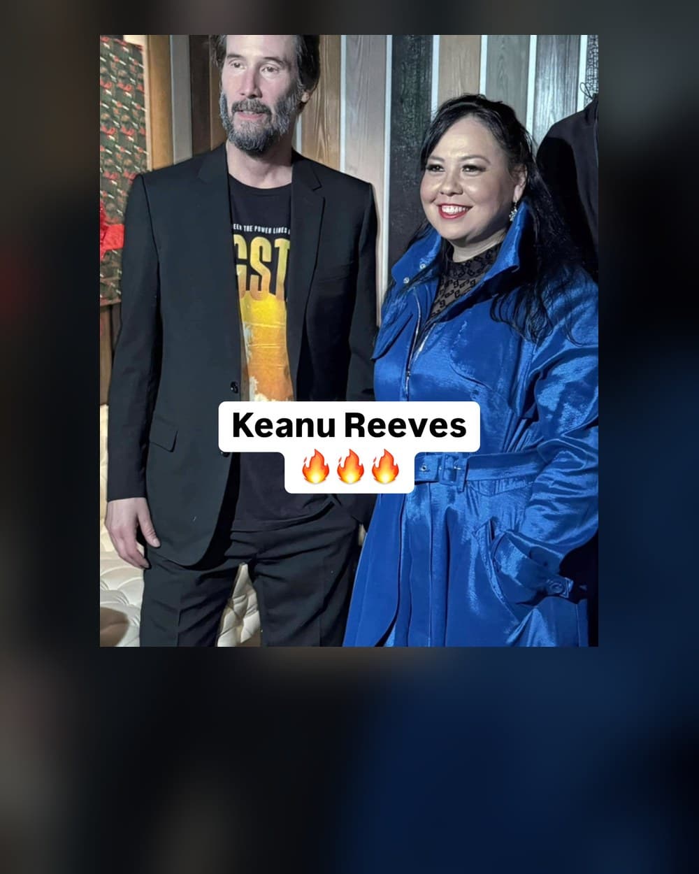 Bonnie Laslo with Keanu Reeves