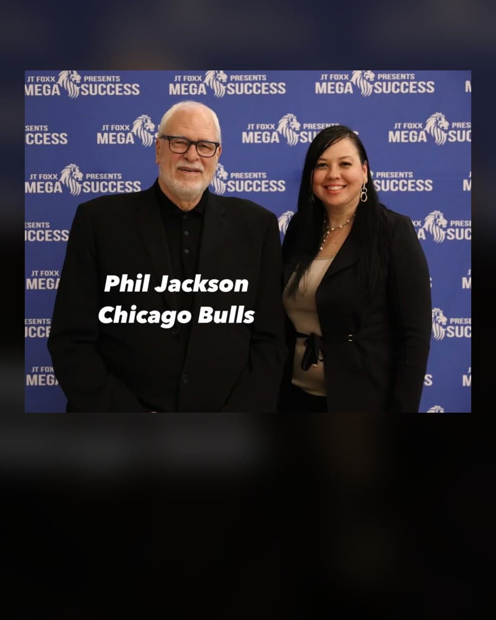 Bonnie Laslo with Phil Jackson