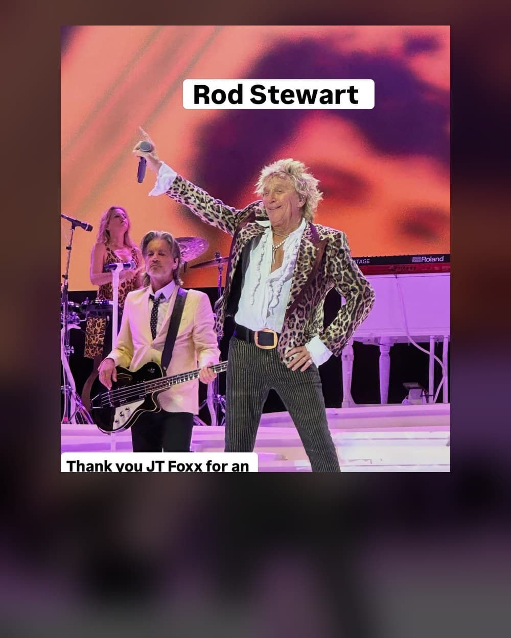 Bonnie Laslo with Rod Stewart