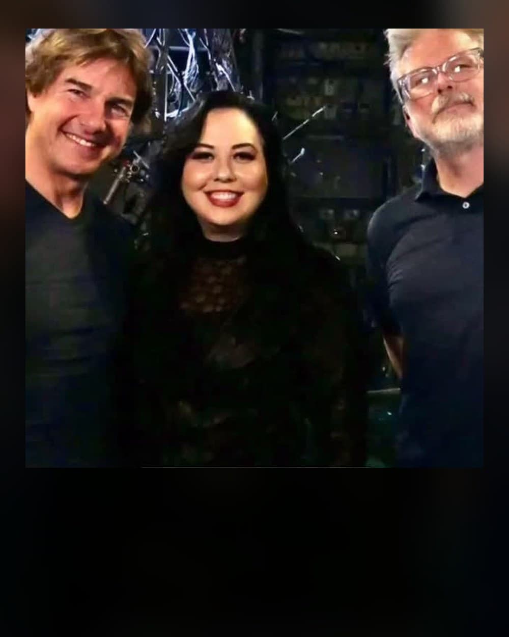 Bonnie Laslo with Tom Cruise & Christopher McQuarrie